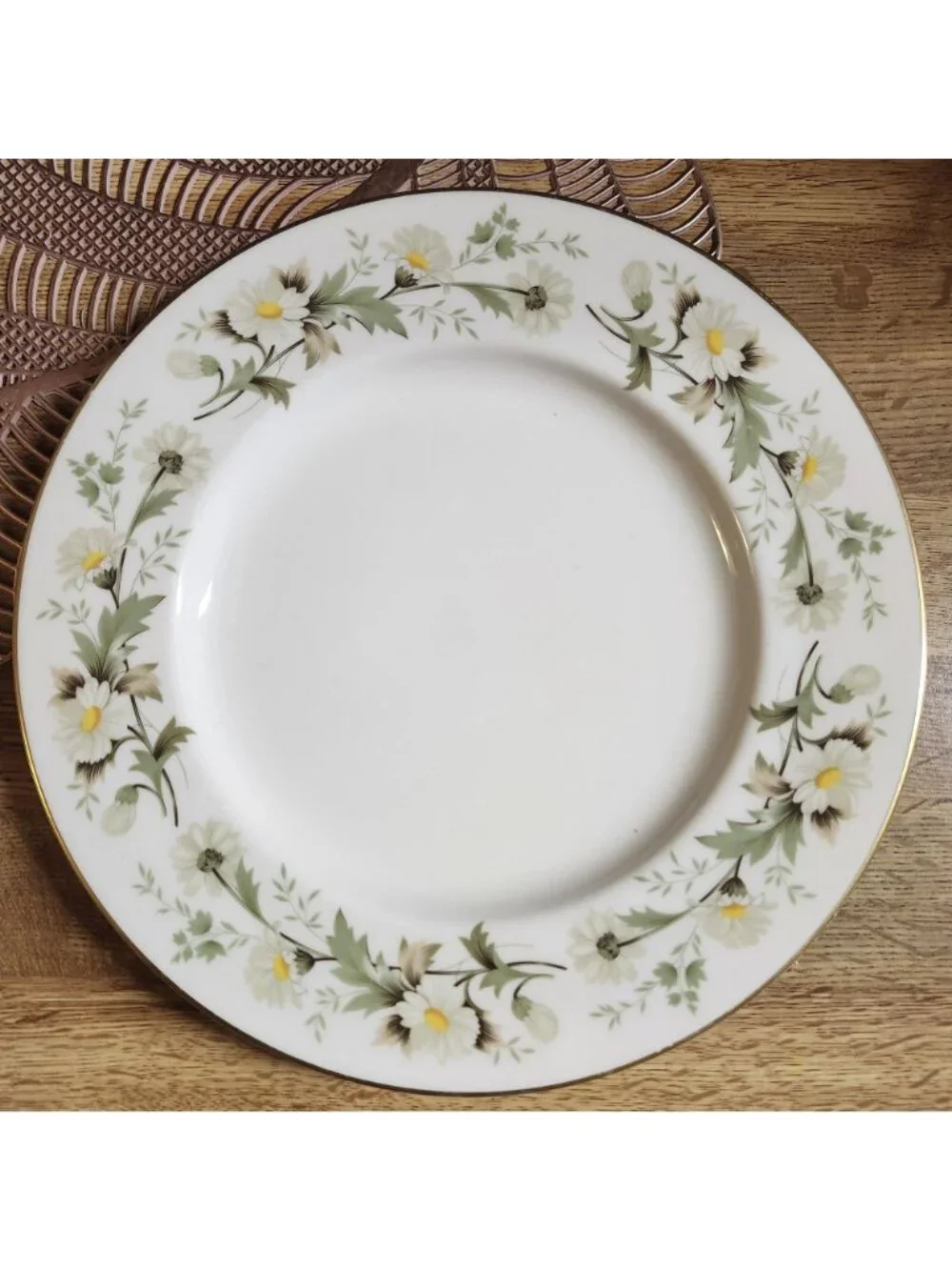 Mismatched Bright and Colorful China Dinner Plates Floral Set of 4 Porcelain